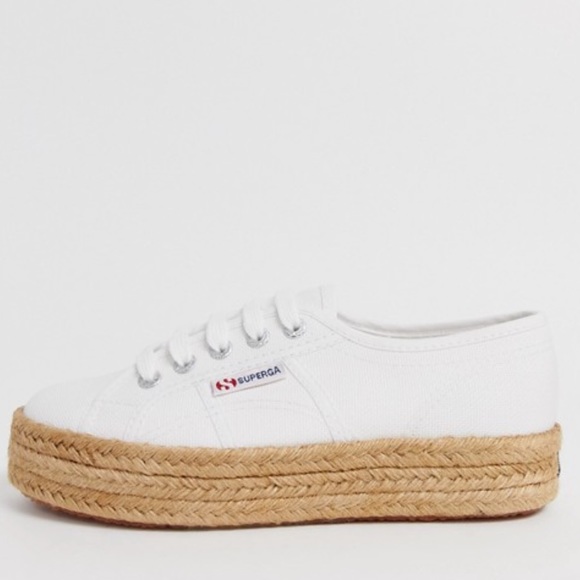Superga COTROPEW White Platform Espadrille Sneaker - Picture 5 of 8